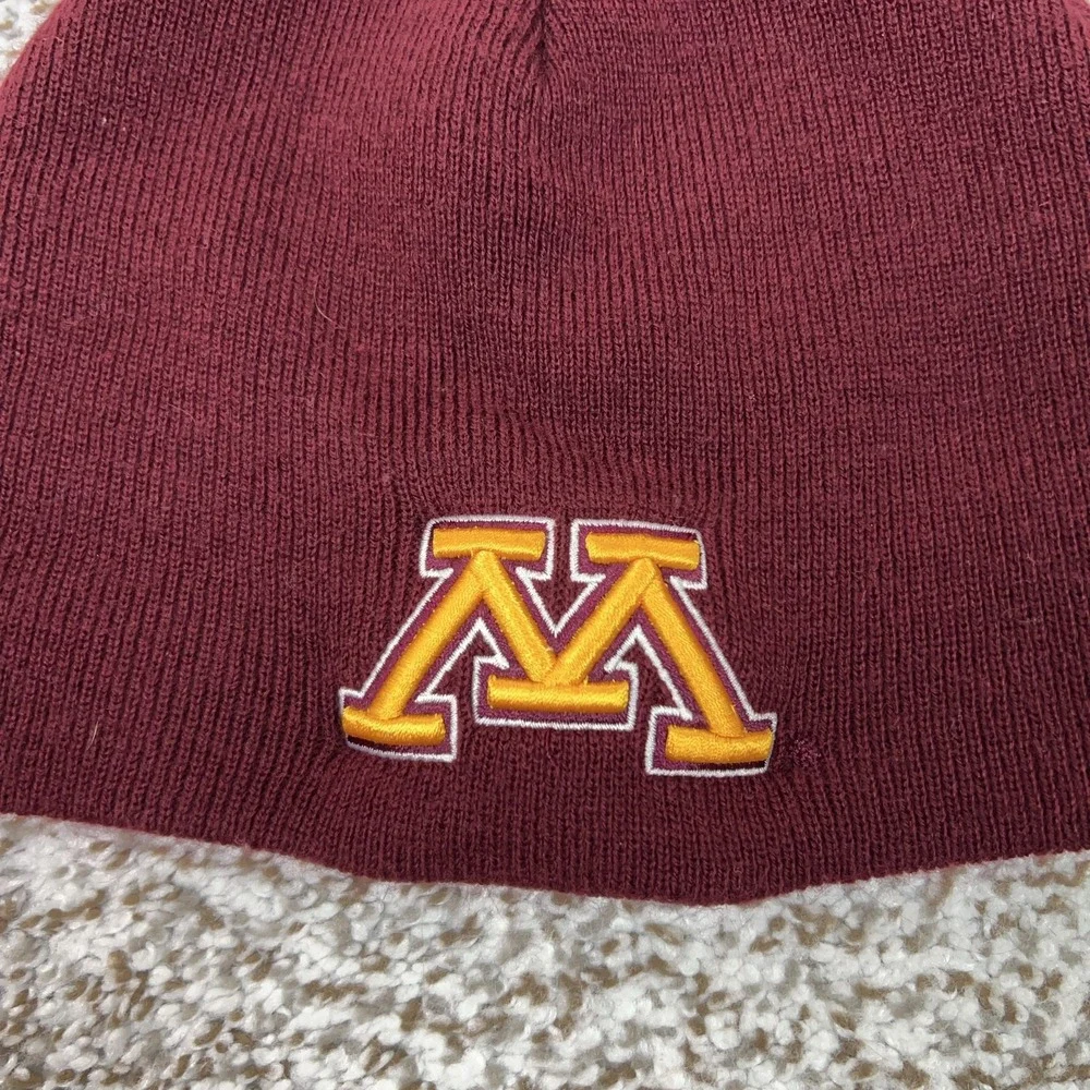 Minnesota Golden Gophers Hat Beanie Mens One Size Red NCAA Football Knit College